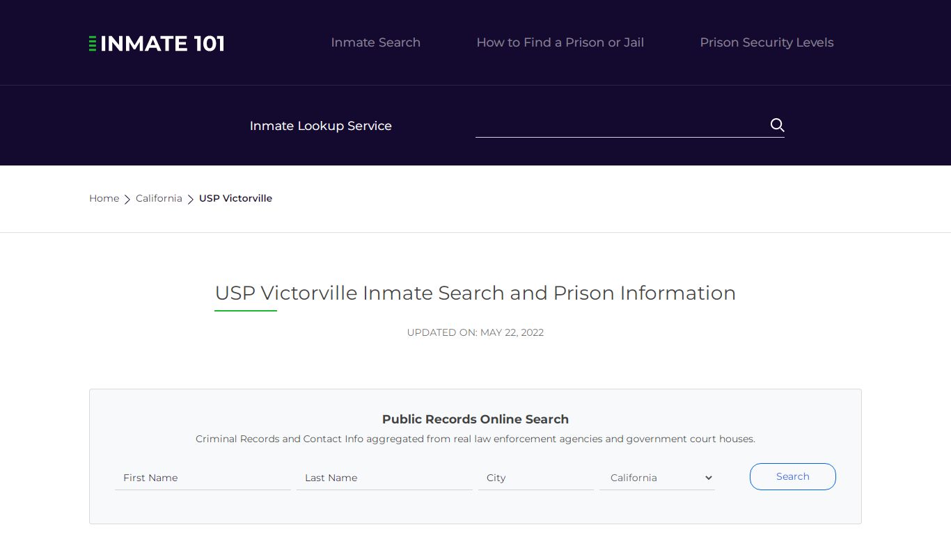 USP Victorville Inmate Search | Lookup | Roster
