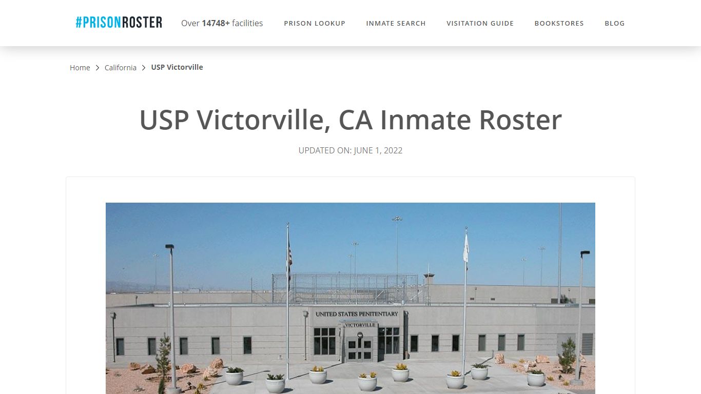 USP Victorville, CA Inmate Roster - Nationwide Inmate Search